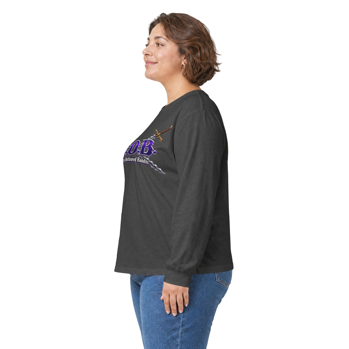 M.O.B. Sword Logo Long Sleeve Tee — Medieval Sword Crewneck